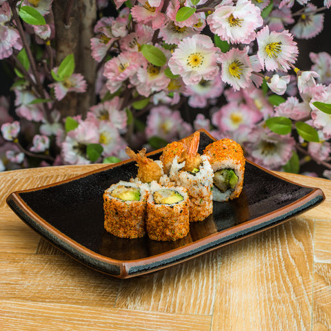 Zen Minded Tenmoku Japanese Sushi Plate