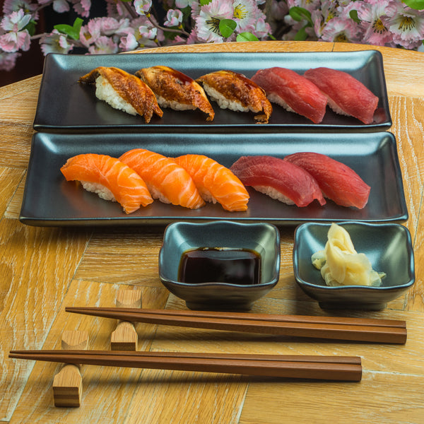 Zen Minded Sumi Japanese Sushi Dish Set
