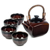 Zen Minded Japanese Tea Pot Set Ame Glaze 4