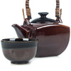 Zen Minded Japanese Tea Pot Set Ame Glaze 5