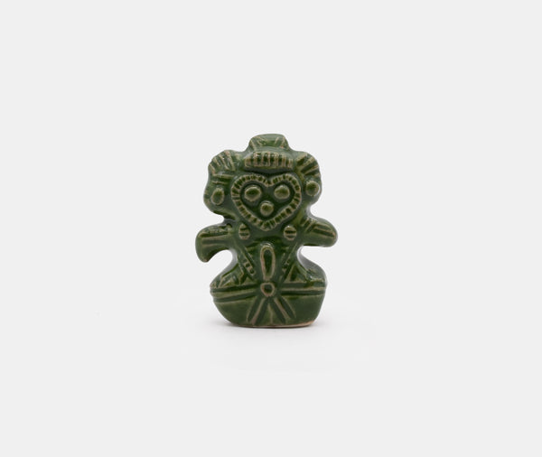 Kiya Jomon Dogu Figurine Owl Green