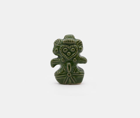 Kiya jomon dogu figur ugle grønn