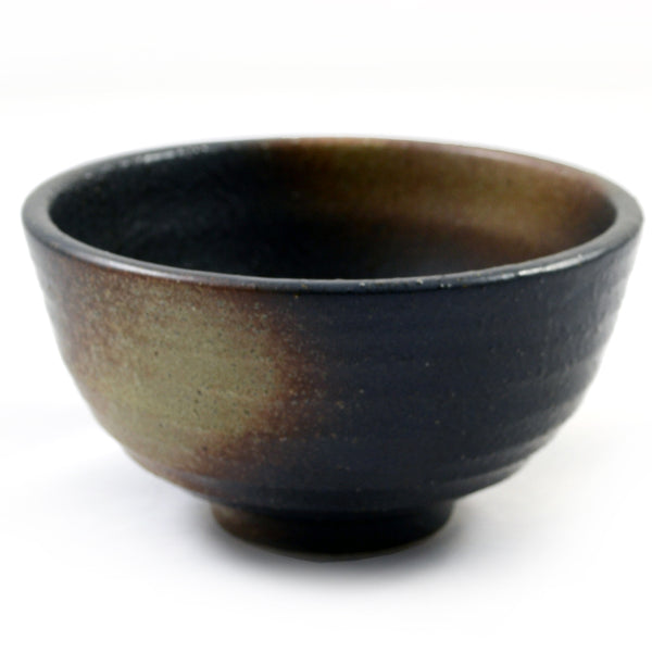 Cuenco de cerámica japonesa vidriada en color púrpura y bronce Zen Minded