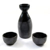 Zen Minded schwarz und silber glasiertes japanisches Sake-Set