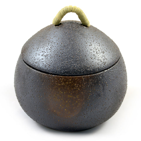 Zen Minded bronzeret stentøj japansk keramik gryde med låg