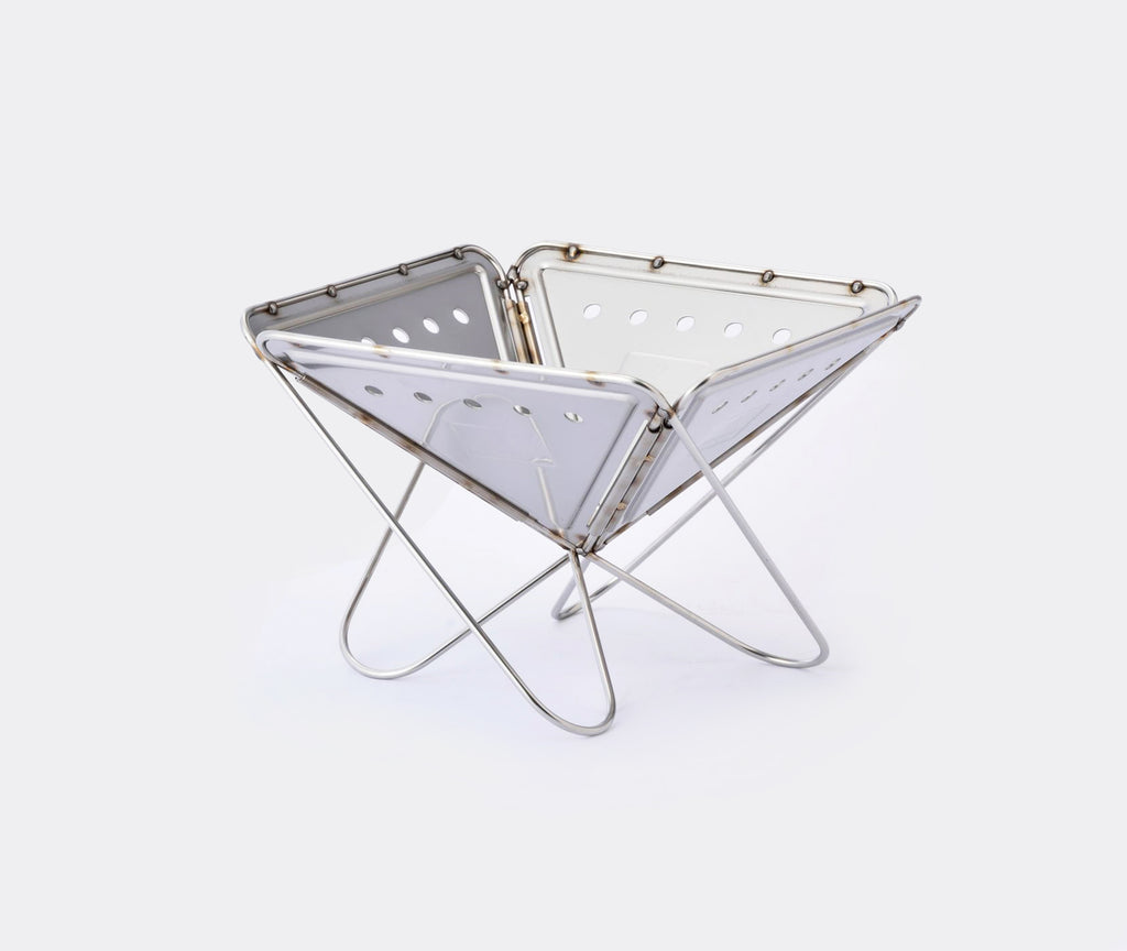 Snow Peak Pack & Carry Fireplace XL - Braciere Portatile In Acciaio Inox, Pieghevole Per Campeggio E Barbecue Outdoor