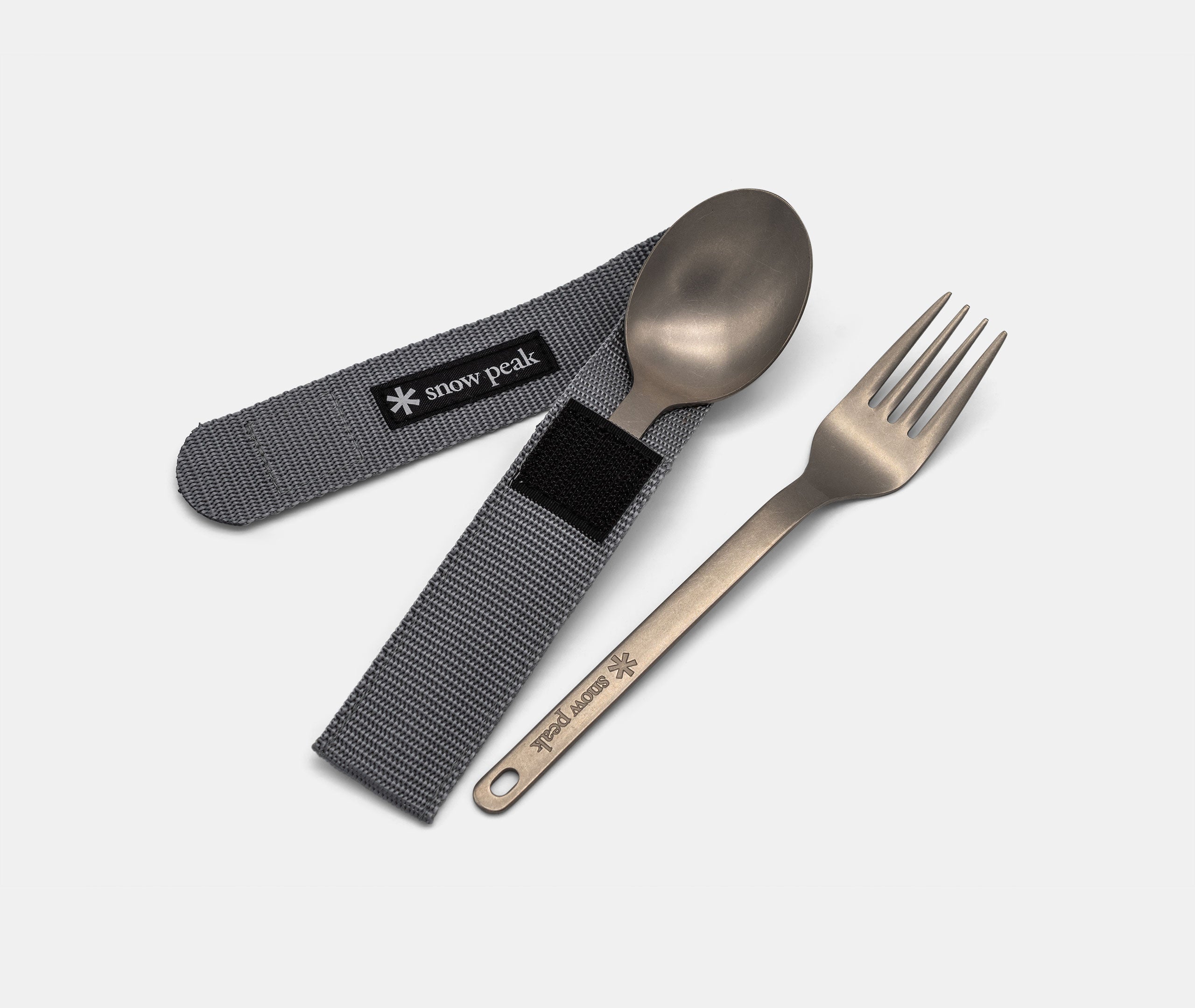 Snow Peak Cutlery Set Titanium with Roll Case