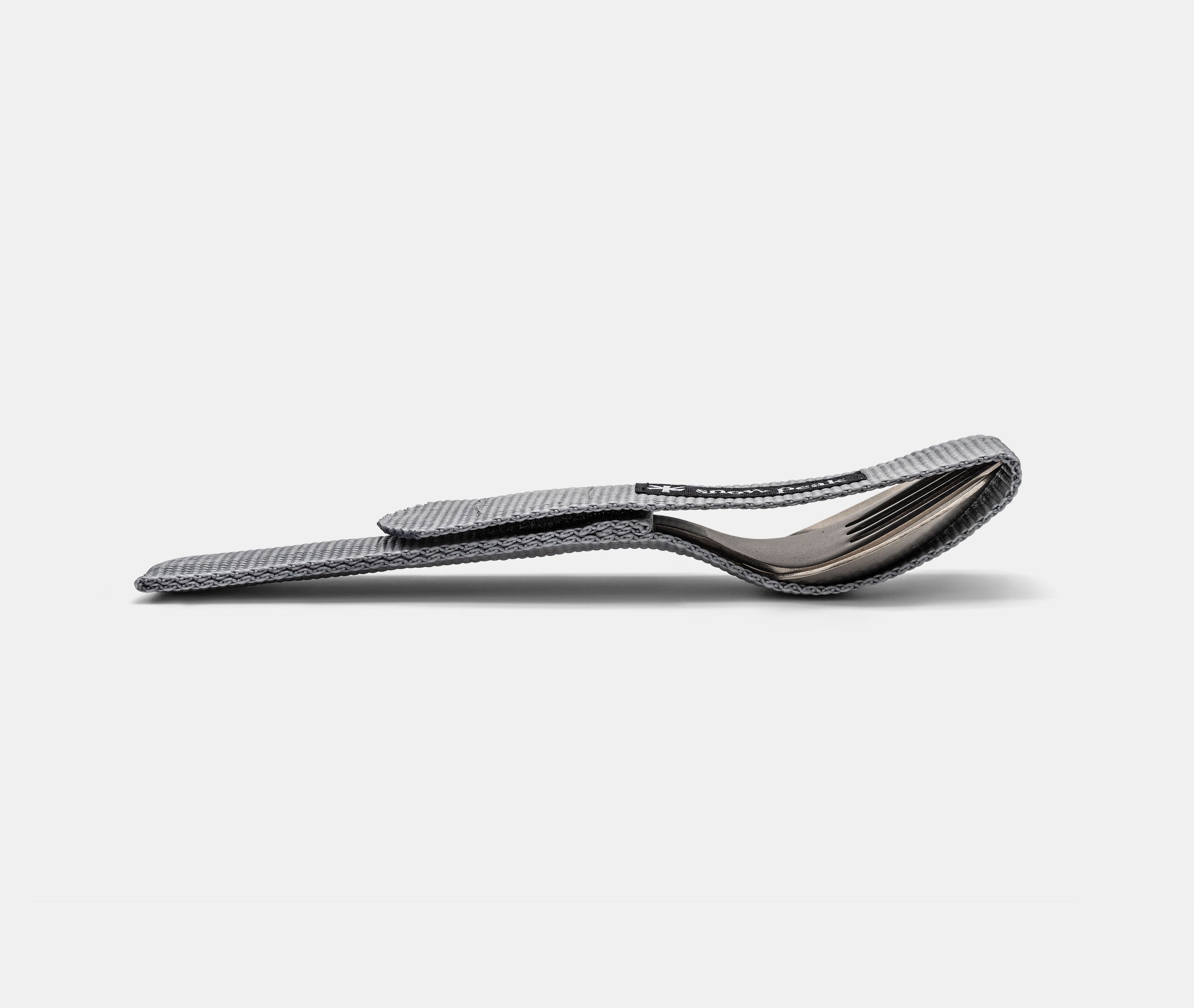 Snow Peak "Whopper Weapon" Titanium Fork & Spoon Set With Limited Black Case - From Japan