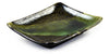 Zen Minded iriserende grøn glaseret aflang japansk keramisk plade lille 2