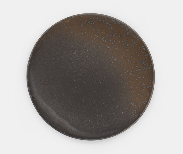 Plato pequeño de gres esmaltado Syuro negro