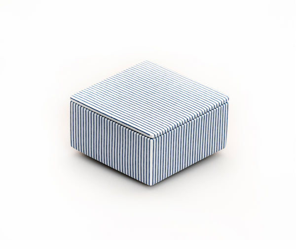 Time & Style Ju Bako Stapelbox-Set, einzelner blauer Streifen