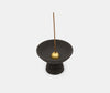 Ume Shibui Räucherstäbchenhalter aus rohem schwarzem Steinzeug, 5 Stück