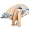 Suporte de exibição de bambu para montagem em parede Zen Minded para ventilador dobrável 4