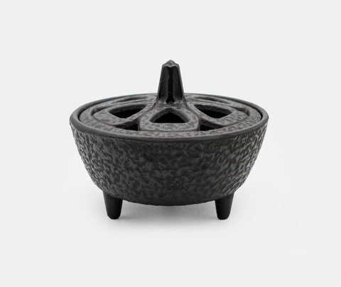 Zen Minded Black Lotus Cast Iron Incense Burner